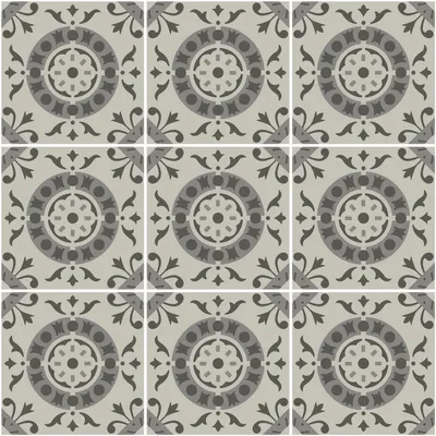 Obrázek produktu pro Samolepicí nálepky na obklady do kuchyně a koupelny – 9 nálepek ve stylu cementových obkladů (AZULEJOS ENNEA) – 9 nálepek o rozměrech 20 x 20 cm