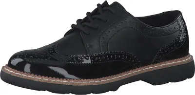 Produktbild von s.Oliver 5-23604-39 Damen Halbschuhe Schnürer, Größe:39 EU, Farbe:Schwarz