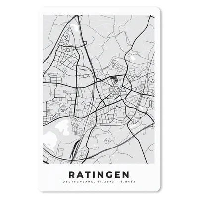 Produktbild von MuchoWow® Mauspad Mousepad Ratingen - Karte - Stadtplan - Deutschland - Karte 18x27 cm - Mousepads - Maus Mat - Pad - Mausunterlage
