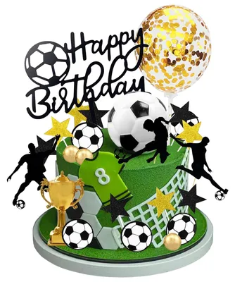 Imagen del producto de Decoraciones para pastel con temática de fútbol - 28 unidades
