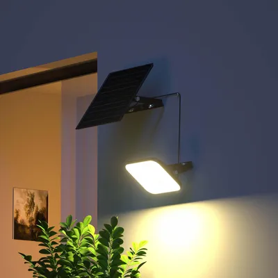 Produktbild von Ledvion Moderne Solar LED Flutlicht sensor 10W Neutralweiss IP65 Mit