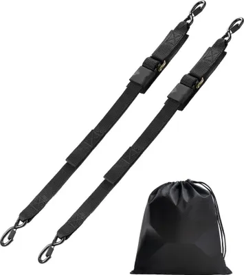 Immagine prodotto di Cinghie di fissaggio con cricchetto in set da 2 - Cinghie di fissaggio per imbarcazioni - 5,08x121,92m - Nero - Cinghie di fissaggio per imbarcazioni