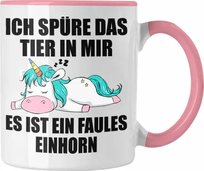 Produktbild von Trendation - Lustige Einhorn Sprüche Tasse Mitarbeiter Geschenk Arbeitskollege Kollegin Abschiedsgeschenk (Rosa)
