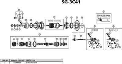 Produktbild von Shimano Nexus Sg-3c40 Felgenbremsbeläge Schwarz Schwarz One Size