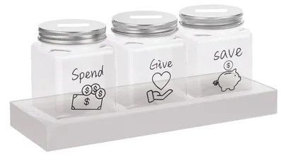 Imagen del producto de Hucha para niños: aprende a administrar el dinero. Transparente
