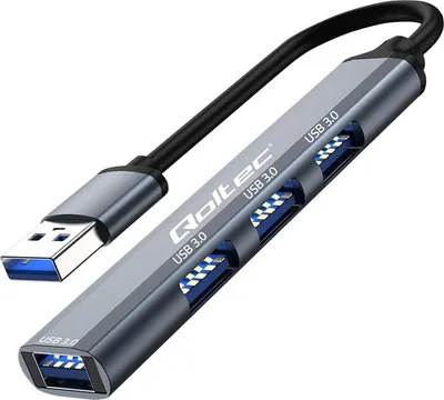 Immagine prodotto di Adattatore hub Qoltec USB 3.0 4 in 1 | 4x USB 3.0