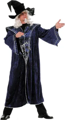 Produktbild von W5547-52 blau Herren Zaubererkostüm Magierkostüm Gr.52