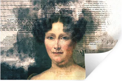 Produktbild von MuchoWow® Wandtattoo Wandsticker Wandaufkleber Johanna Henriëtte Engelen - Dubois Drahonet - Zeitungsartikel 30x20 cm Selbstklebend und Repositionierbar - Wierderverwendbar - Selbstklebend
