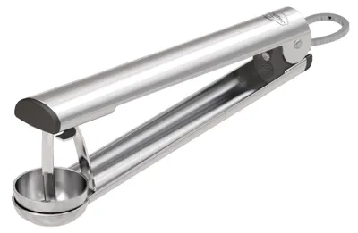 Image de Dénoyauteur de cerises PROFI Dr. Oetker, Dénoyauteur de cerises en acier inoxydable, Dénoyauteur de cerises avec mécanisme de fermeture (Couleur : Argent)