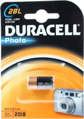 Produktbild von Duracell Photo 28L, Nickel-Oxyhydroxide (NiOx), Zylindrische, 6 V, 84 mm, 14 mm, 119 mm