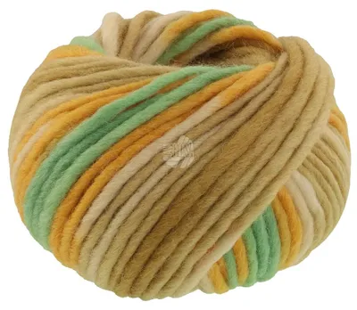 Produktbild von Lana Grossa - Feltro Print 1312 grünbeige smaragd goldgelb