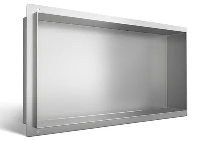 Duschablage Edelstahl 60x30 cm, Wandmontage, gebürstet