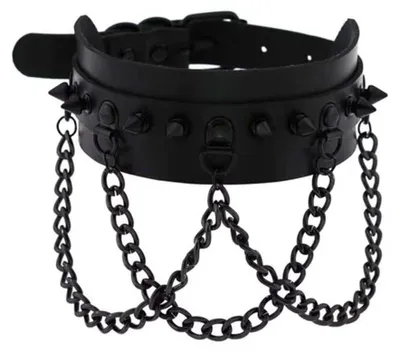 Immagine prodotto di Collana a girocollo Easure - Tripla catena nera