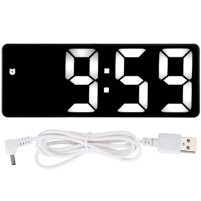 Immagine prodotto di LED Specchio Sveglia USB Tavolo elettronico digitale ricaricabile Forniture di decorazione a specchio
