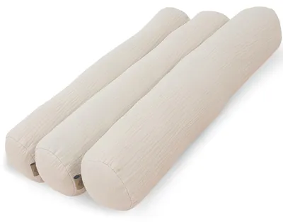 Obrázek produktu pro Omgoods – Sada 3 podložek pod polštáře, rozměr 10 x 60 cm, vyrobené z organické bavlny (GOTS)
