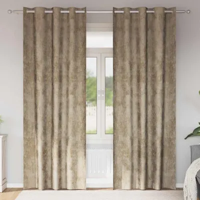 Produktbild von Samtvorhänge 2 stk. Champagner 260 x 140 cm Samt