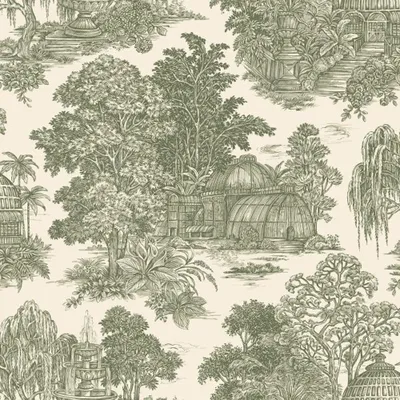 Immagine prodotto di Holden Décor - Carta da parati "Osterley Gardens Toile" AG3901 (10 m x 53 cm) (Verde)