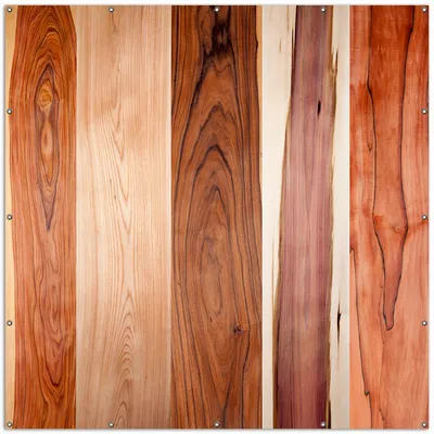 Produktbild von Wallario XXL Outdoor-Poster für Garten oder Balkon, Motiv Holzmuster - Oberfläche mit Holzmaserung VIII, in ca. 200 x 200 cm
