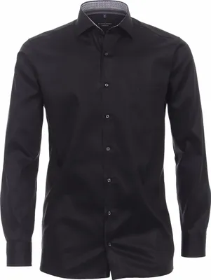 Produktbild von CASAMODA Herren Businesshemd Langarm Kent Modern-Fit Twill Schwarz 41