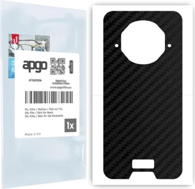 Produktbild von apgo Rückseite Schutzfolie für Doogee V10 -  Hinten Schutzfolie Carbon, Rückseite Folie schützt vor Kratzern und Fingerabdrücken