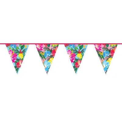Produktbild von Tropische Hibiskus Wimpelkette 10m