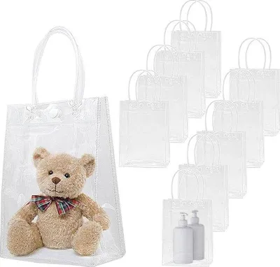Obrázek produktu pro Průhledné PVC dárkové tašky 20 x 15 x 7 cm na narozeniny