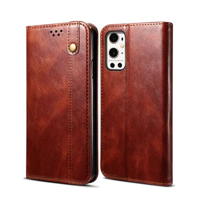 Obrázek produktu pro Pouzdro pro OnePlus 9 Pro, kožené flip pouzdro peněženka s funkcí stojánku červené