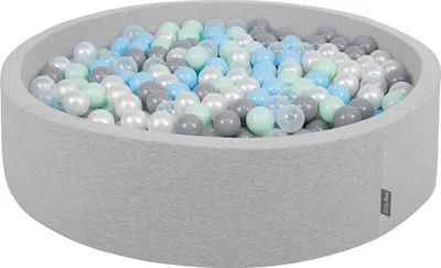Produktbild von KiddyMoon Bällebad 120x30cm 1000 Bälle ∅7cm Rund Bällepool Mit Bunten Bällen Für Babys Und Kinder