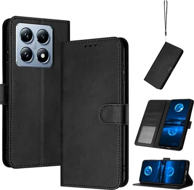Produktbild von Mobigear Wallet  Xiaomi 14T Hülle Klapphülle Geldbörse - Schwarz
