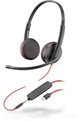 Obrázok produktu pre Poly Blackwire 3225 - Kopfhörer - Kopfband - Anrufe & Musik - Schwarz - Binaural - SCR-Steuereinheit