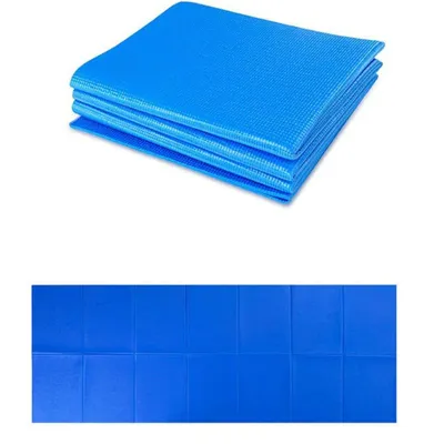 Produktbild von Rutschfeste PVC-Yogamatte, 173x61x0,6 cm, für Anfängerinnen, ideal für Fitness, Tanzen und Yoga zu Hause, dick und langlebig, in Blau.