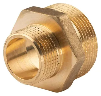 Produktbild von Messing Gewinde-Fitting Reduziernippel 1'AG (DN 25) - 1 1/2'AG (DN 40) - schwere Ausführung