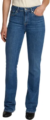 Zdjęcie produktu dla Spodnie jeans damskie Tommy Hilfiger, krój bootcut, elastyczne, kolor niebieski (średni odcień), rozmiar 30W/32L