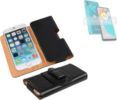 Produktbild von K-S-Trade Schützhülle Handyhülle kompatibel mit Motorola Moto E22s Holster Gürtel Tasche Schutzhülle Handy-Tasche Smartphone Case Seitentasche