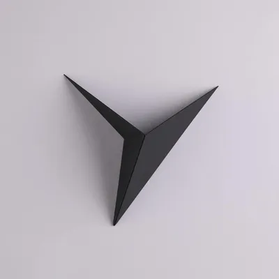 Immagine prodotto di Lampada da parete LED triangolare nera KRIPINC, decorativa, per soggiorno/camera da letto