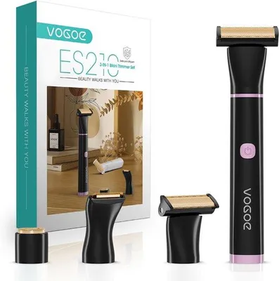 Obrázek produktu pro Bezdrátová holicí strojek 3 v 1 pro ženy, vodotěsná elektrická holicí strojka pro holení těla, obličeje a oblasti bikin, kompaktní