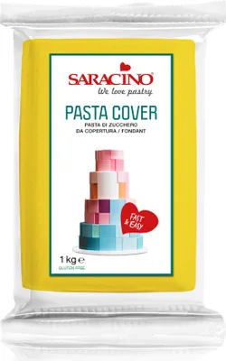 Produktbild von Saracino Pasta Cover 1 kg Gelb Rollfondant Einschlagmasse