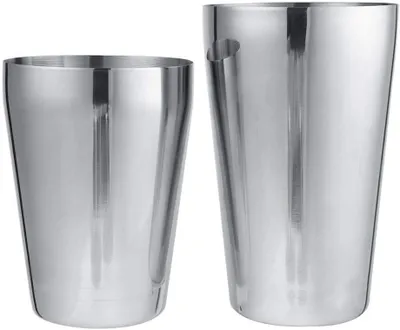 Image de Ensemble de shakers à cocktails Boston en acier inoxydable, set professionnel pour la préparation de cocktails, comprenant 2 pièces (600/450 ml)