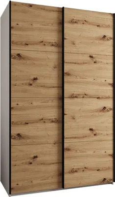 Produktbild von MEBLE KRYSPOL LUX 1 Kleiderschrank - 245,5x160x64cm - Weiß, Artisan, Schwarz