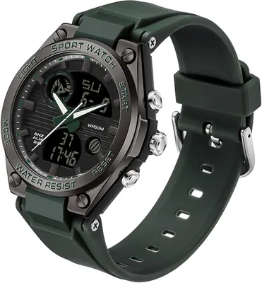 Produktbild von Digital Armbanduhr mit Silikonarmband 50M Wasserdicht Digitaluhr für Mädchen Jungen Analog Digital Sportuhr mit Alarm Datum LED Kinderuhr Elektronisch