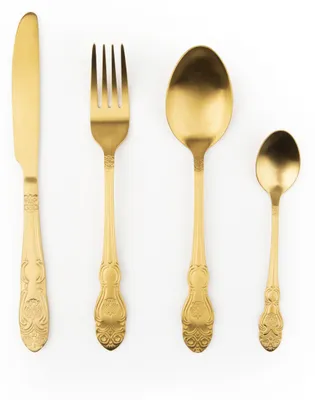 Obrázok produktu pre Súprava príborov Excelsa 4 kusy Baroque steel gold