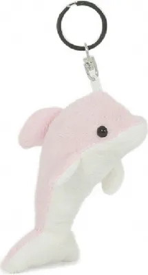 Produktbild von Schlüsselanhänger Delfin, rosa,  Tiere Schlüsselring Schlüssel Tier Plüsch Delfine