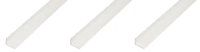 Image de Profilé en PVC blanc, dimensions 25 x 20 x 1 mm, longueur 1 mètre, de la marque Alberts (lot de 3)