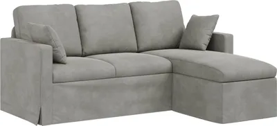 Zdjęcie produktu dla Sofa vidaXL, jasnoszara, 178 x 134 x 80 cm, aksamit