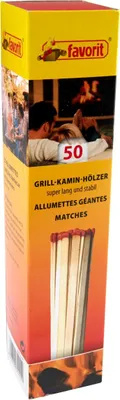 Immagine prodotto di Favorit Streichhälzer 50 Stück extra lang, Ofenanzünder, Anzünder, äkologisch
