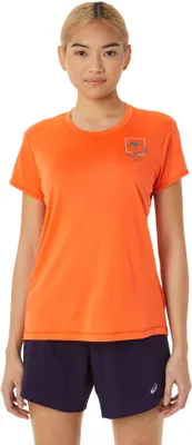 Produktbild von Asics FUJITRAIL LOGO SS TOP W ORANGE S