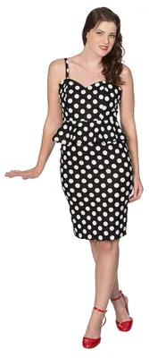Produktbild von Banned Retro Schößchenkleid - Polka Dress Schwarz XS