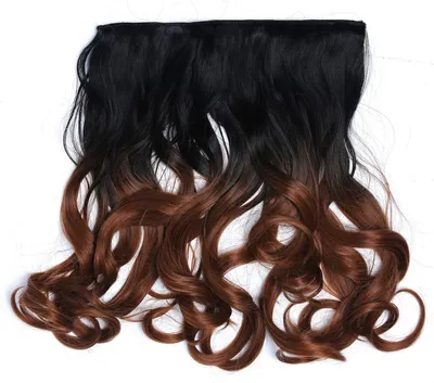 Produktbild von WIG ME UP Clip-in Extension Haarverlängerung Hinterkopf breit lockig Ombre Schwarz Kupferbraun CMT-863-1BTT30