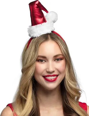 Immagine prodotto di Mini cappello di Natale per adulti rosso metallizzato - taglia unica