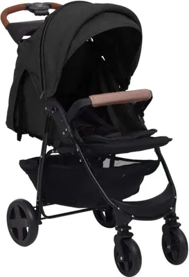 Obrázok produktu pre kočík vidaXL 3 v 1 antracitová oceľ